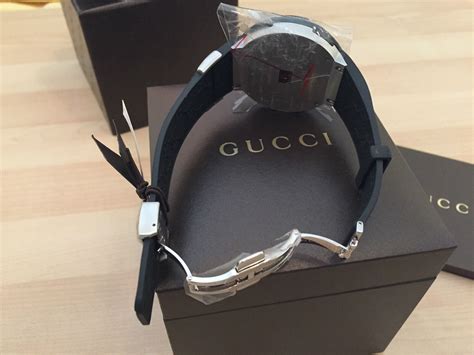 Gucci YA114103 49 mm Silver Stainless Steel Case With Black